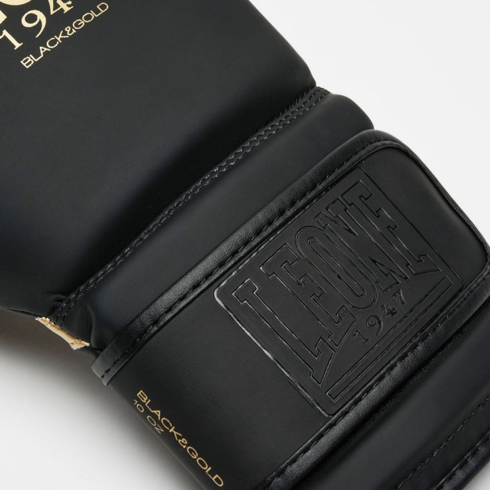 Боксерські рукавиці GN059D Leone GN059D_Bl/Gold_12oz 12 унцій (капа в комплекті)