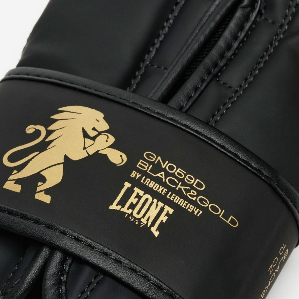 Боксерські рукавиці GN059D Leone GN059D_Bl/Gold_12oz 12 унцій (капа в комплекті)