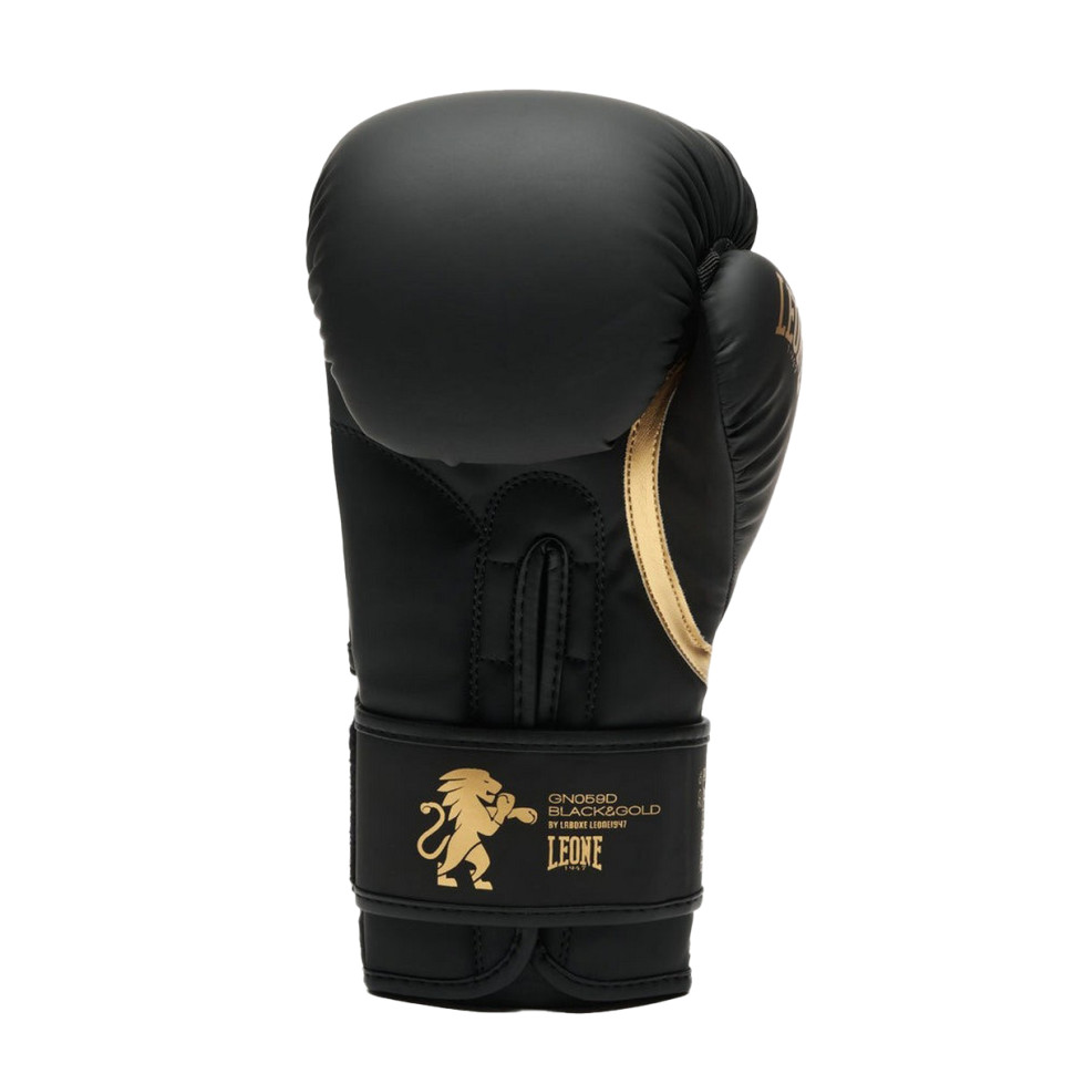 Боксерські рукавиці GN059D Leone GN059D_Bl/Gold_12oz 12 унцій (капа в комплекті)