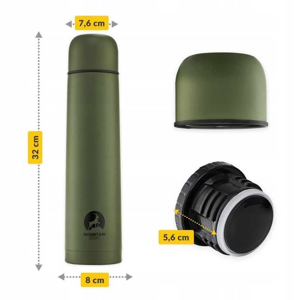 Термос туристический Mountain Goat P-5907739315779 Navy Green 1 л