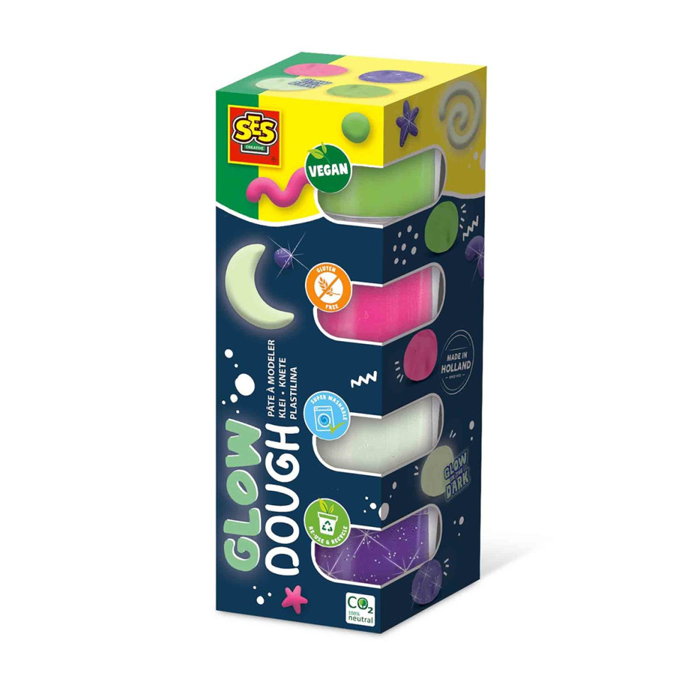 Незасыхающая масса для лепки «Сияние» SES Creative 00516S серии «Feel good dough» 4 цвета