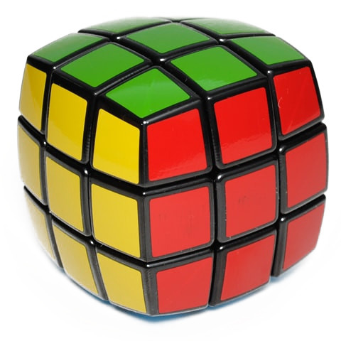 V-CUBE 3х3 Black Pillow | Кубик 3х3 чорний круглий 00.0034