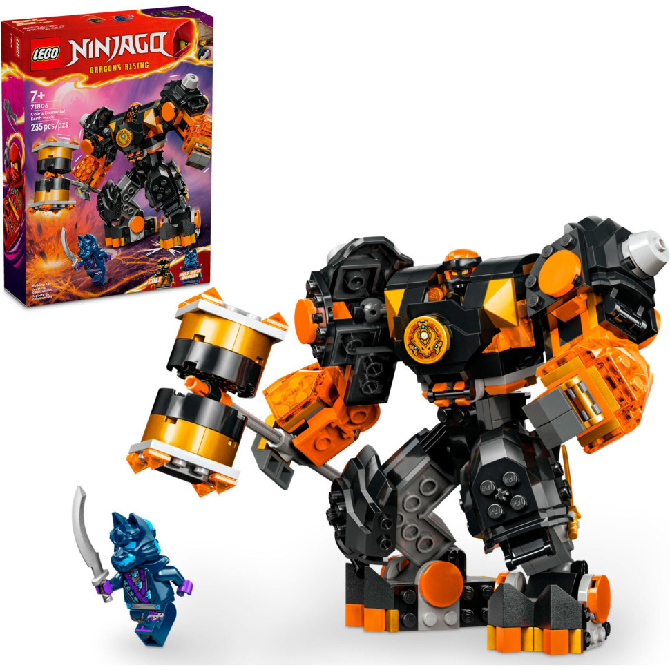 Конструктор LEGO NINJAGO Робот земной стихии Коула 71806, 235 деталей