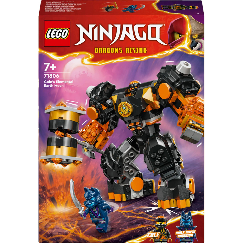 Конструктор LEGO NINJAGO Робот земной стихии Коула 71806, 235 деталей