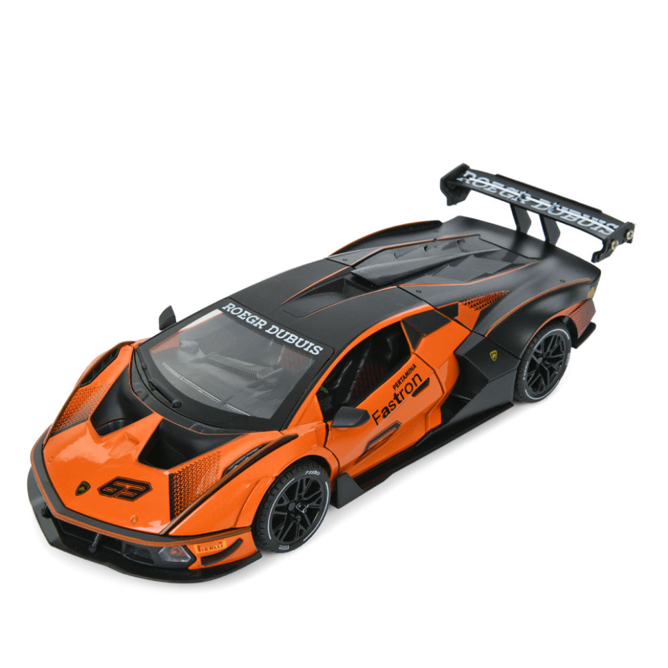 Дитяча інерційна машинка Автосвіт AP-2036(Orange) двері відчиняються, світло та звук, 1:24, 23 см