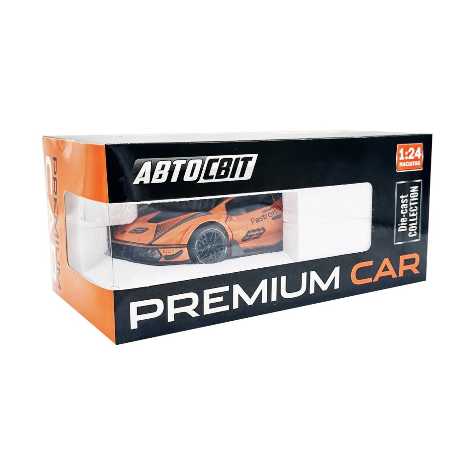 Дитяча інерційна машинка Автосвіт AP-2036(Orange) двері відчиняються, світло та звук, 1:24, 23 см