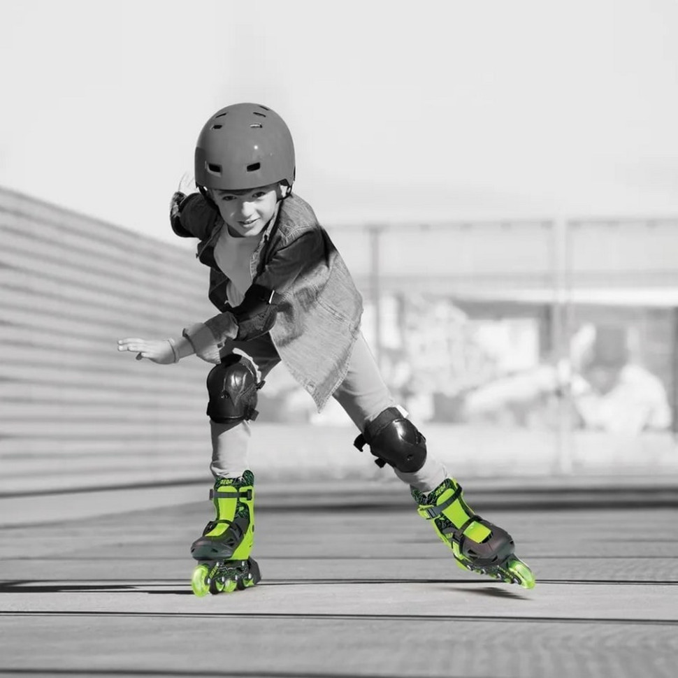 Дитячі ролики Inline Neon NT08G4 розмір 34-37 зелений