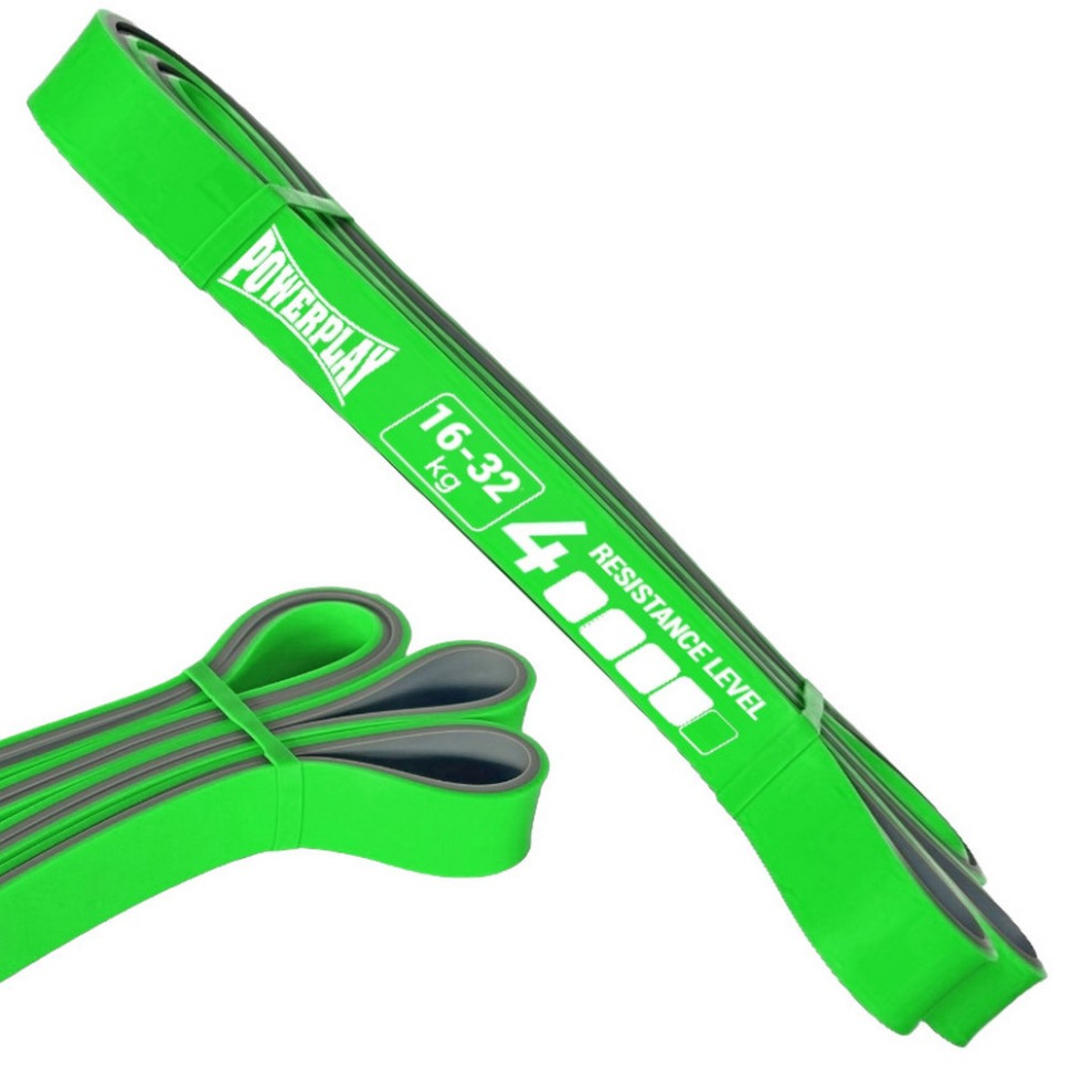 Эспандер-петля (резинка для фитнеса и кроссфита) 4116 Double Colors PowerPlay PP_4116_Green_(16-32kg) 16-32 кг