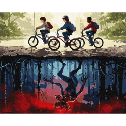 Картина по номерам "Граница реальностей" Идейка KHO5229, 40х50 см