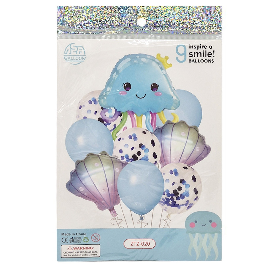 Набір повітряних куль для створення фотозони Медуза Bambi ZTZ-020, 9 шт