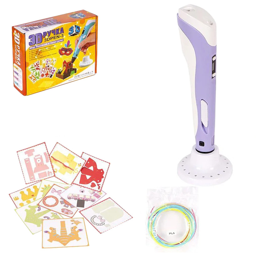 3D ручка Bambi DX008 со стержнями, USB кабель