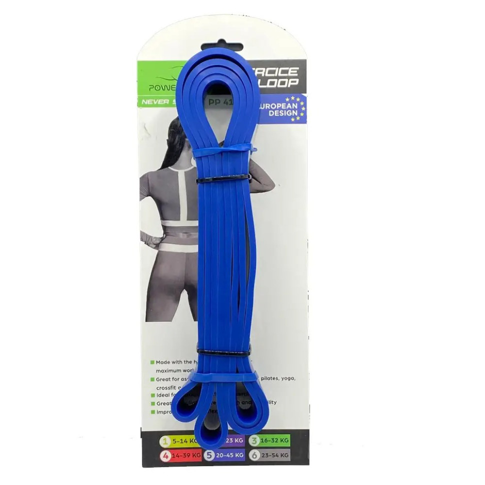 Резинка для тренировок PowerPlay PP_4115_Blue_(20-45kg), Синяя
