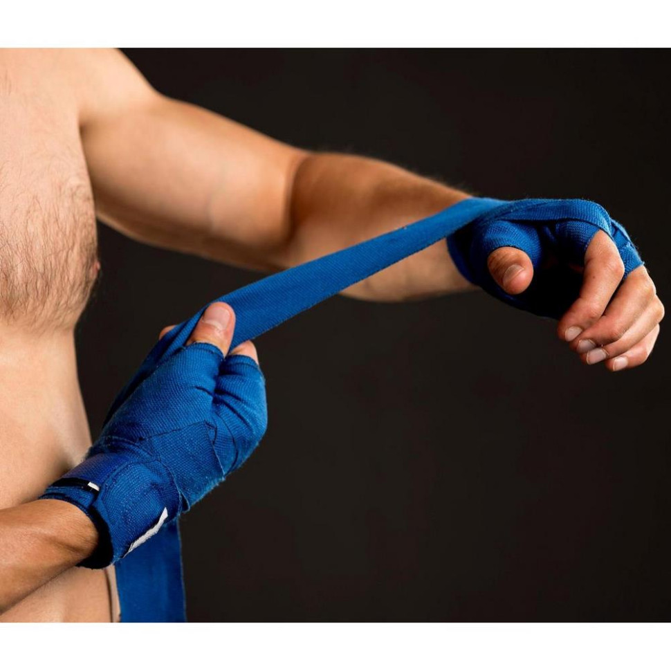 Бинти для боксу 3046 Nylon PowerPlay PP_3046_3m_Blue, розмір 3 метра