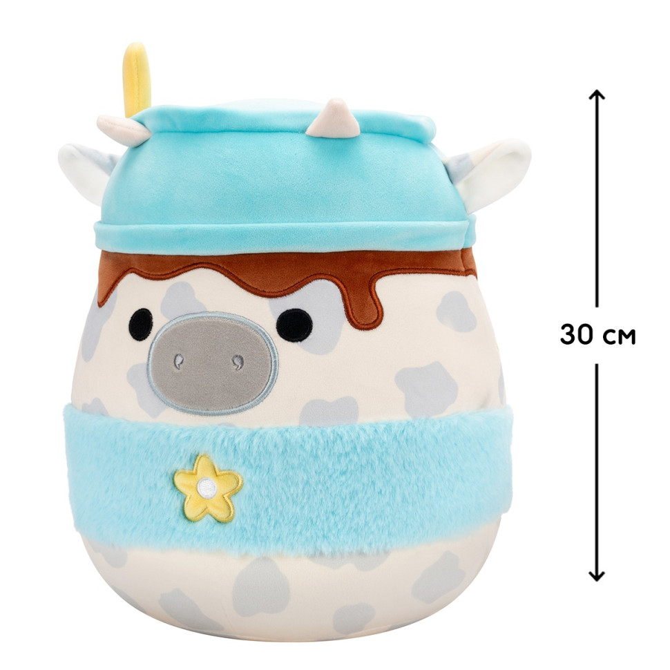 Дитяча м'яка іграшка Сіра корівка Squishmallows SQER01263, 30 см
