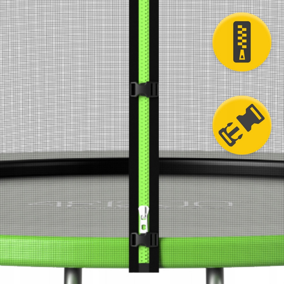 Батут з внутрішньою сіткою Classic 4FIZJO P-5907739314130 Black/Green 10FT 312 см