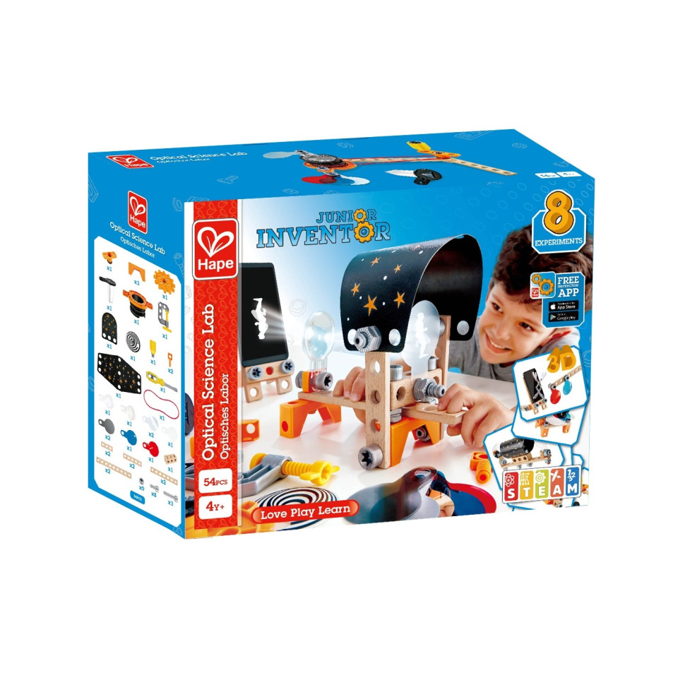 Конструктор Junior Inventor Оптическая лаборатория Hape E3034, 54 детали