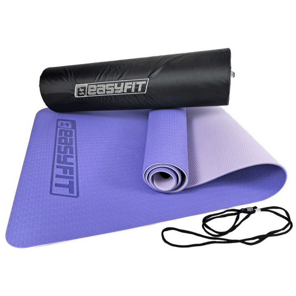 Килимок для йоги та фітнесу EasyFit EF-1924s-VV 6 мм, двошаровий 