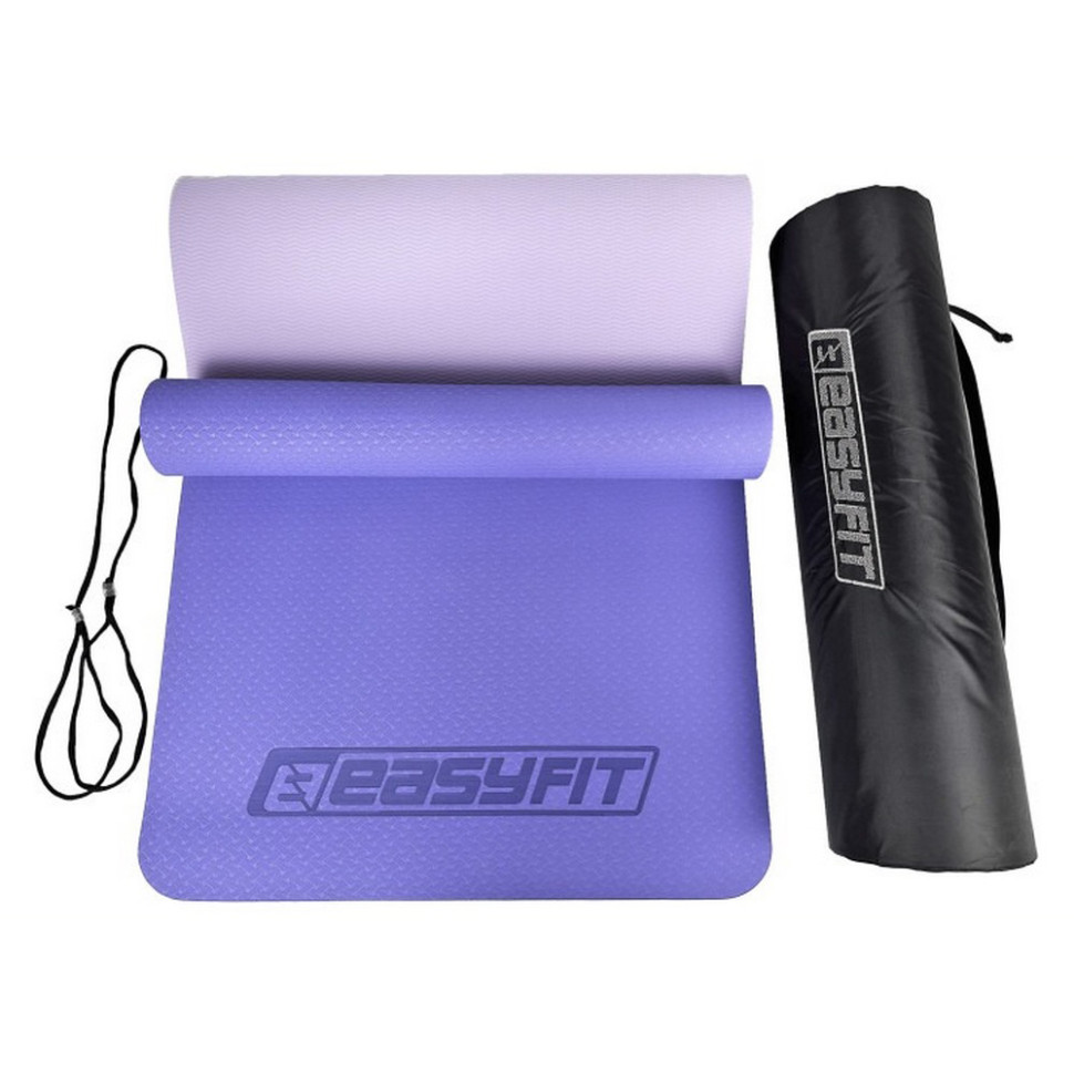 Килимок для йоги та фітнесу EasyFit EF-1924s-VV 6 мм, двошаровий 