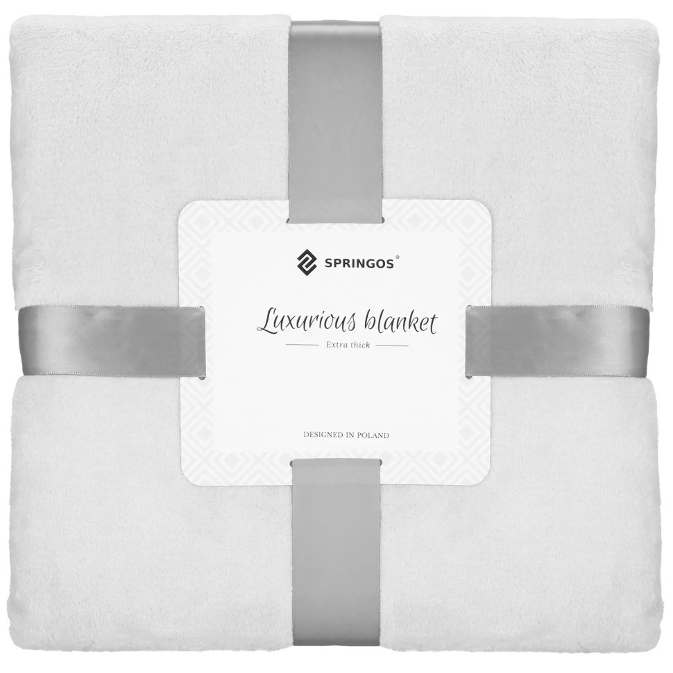 Плед-покрывало Luxurious Blanket Springos HA7196 серый 150x200 см