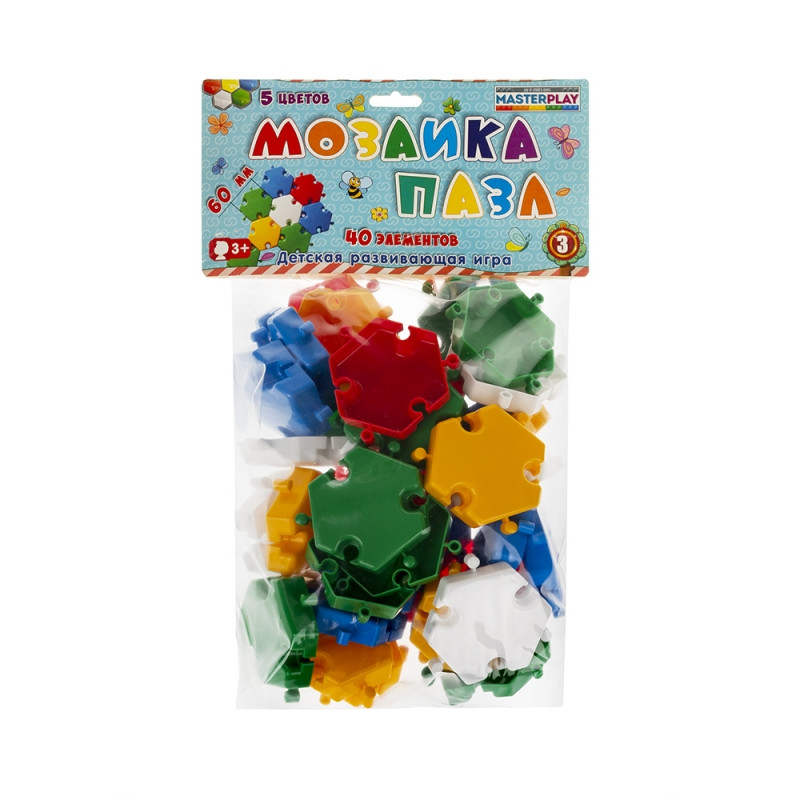 Мозаика-пазл ?60мм №3 (40шт.) 1-144                                                                 