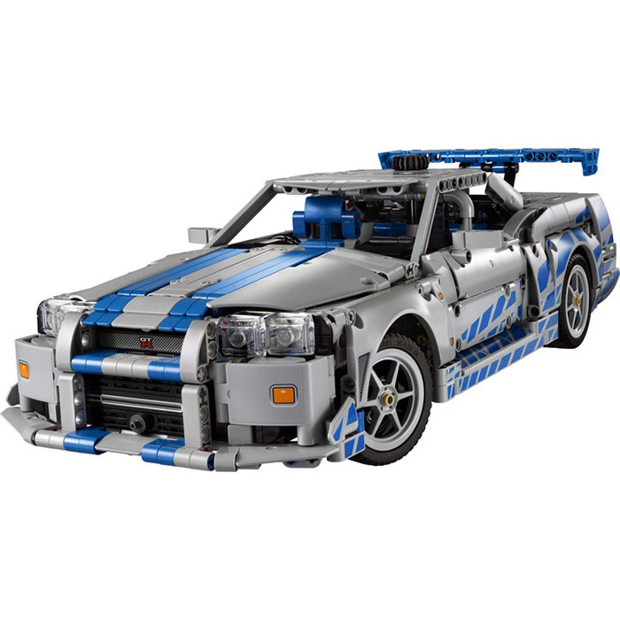 Конструктор Technic Двойной форсаж Автомобиль Nissan Skyline GT-R (R34) LEGO 42210, 1410 деталей