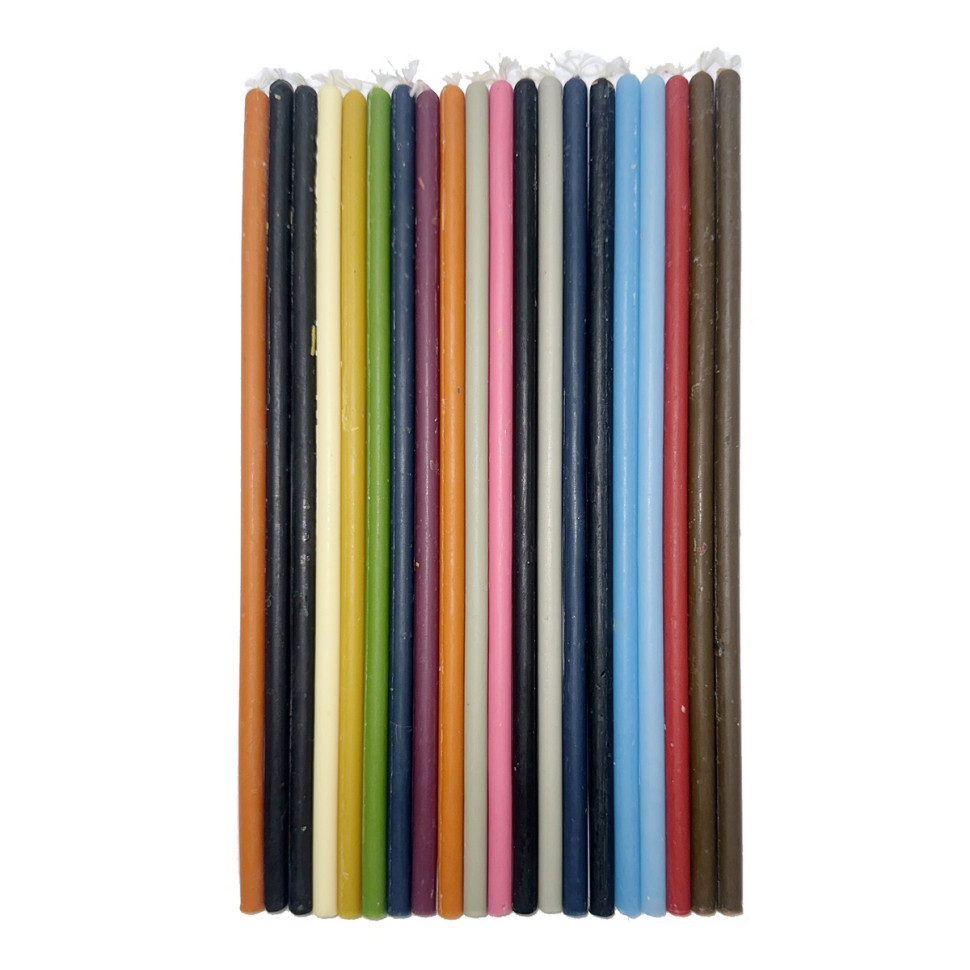 Набір кольорових свічок Bambi Mix-20, 0,6 см, 20 см, 20 штук у комплекті