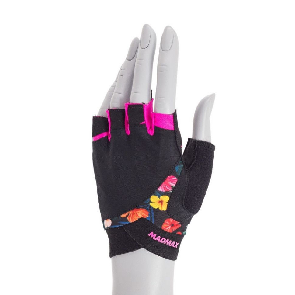 Рукавички для фітнесу Flower Power Gloves MadMax MFG-770_M, Black/Pink, M