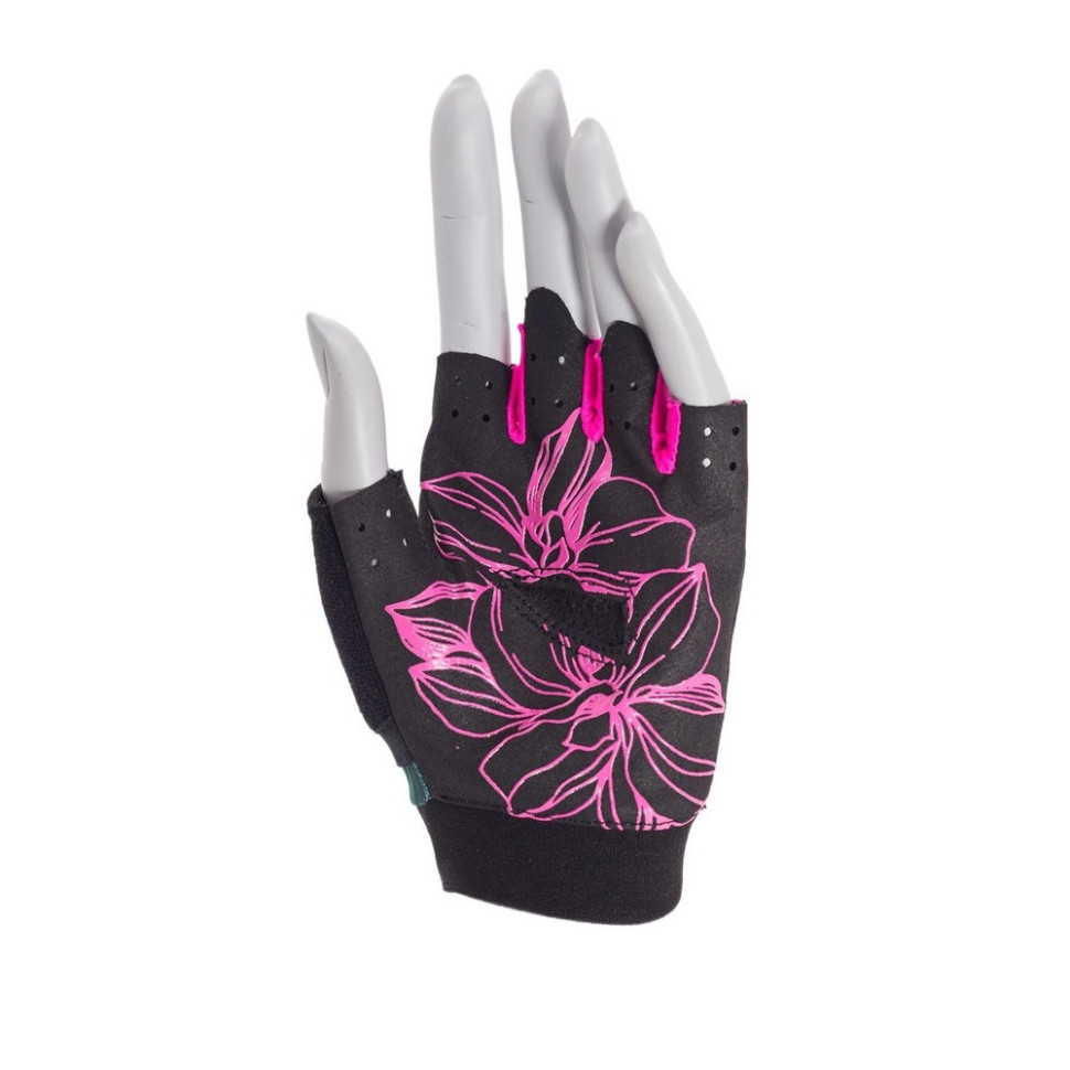 Рукавички для фітнесу Flower Power Gloves MadMax MFG-770_M, Black/Pink, M