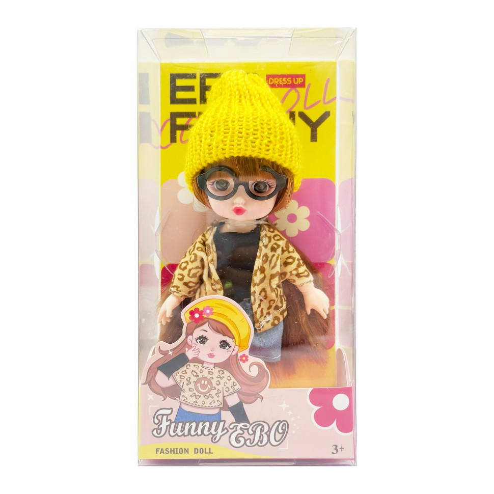 Кукла шарнирная для девочек Funny EBO Bambi DH2368B(Yellow-1) 15 см