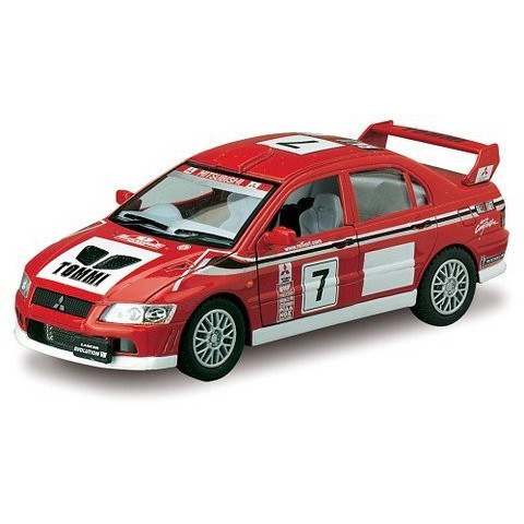 Машинка Kinsmart 5 '' KT5048W (Red) Червоний MITSUBISHI LANCER EVOLUTION VII WRC