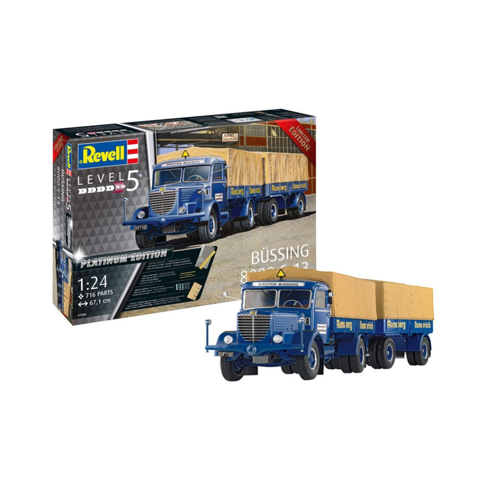 Сборная модель-копия Грузовая машина Büssing 8000 S13 Revell RVL-07580 с прицепом 5, 1:24