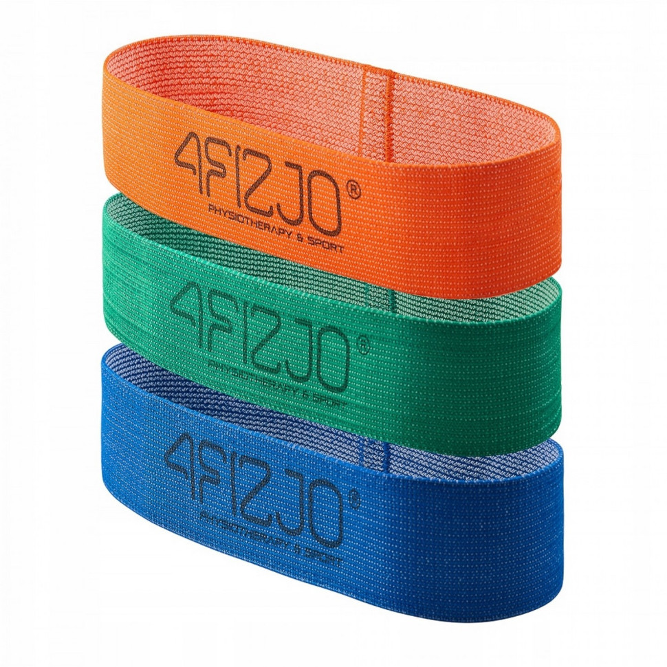 Набор резинок для фитнеса тканевых Flex Band 4FIZJO 4FJ0126, 3 шт, 1-15 кг