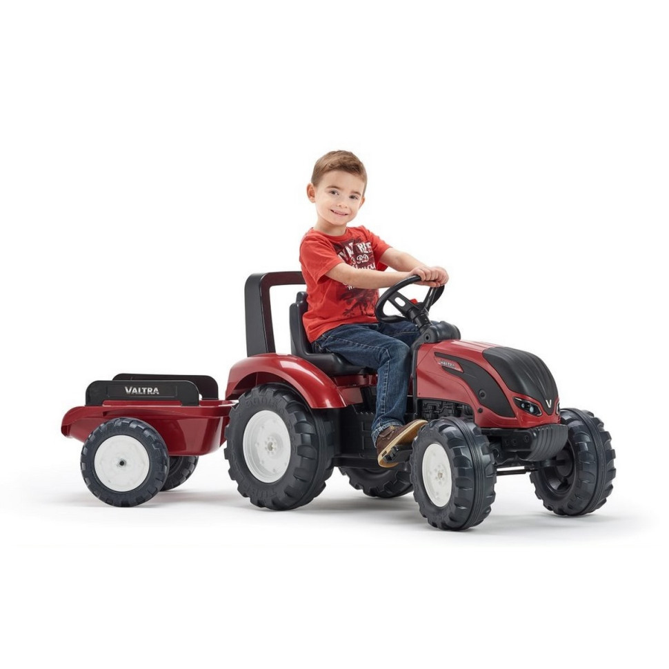 Дитячий трактор на педалях Falk 4000AB VALTRA S4 з причепом