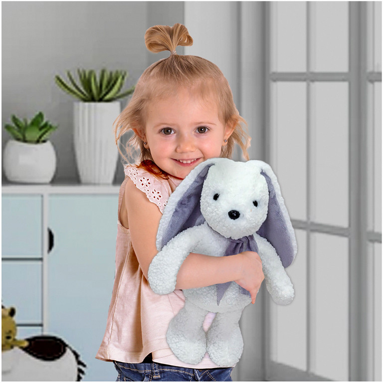 Игрушка мягконабивная Зайка Macik МС 080501-18 серый