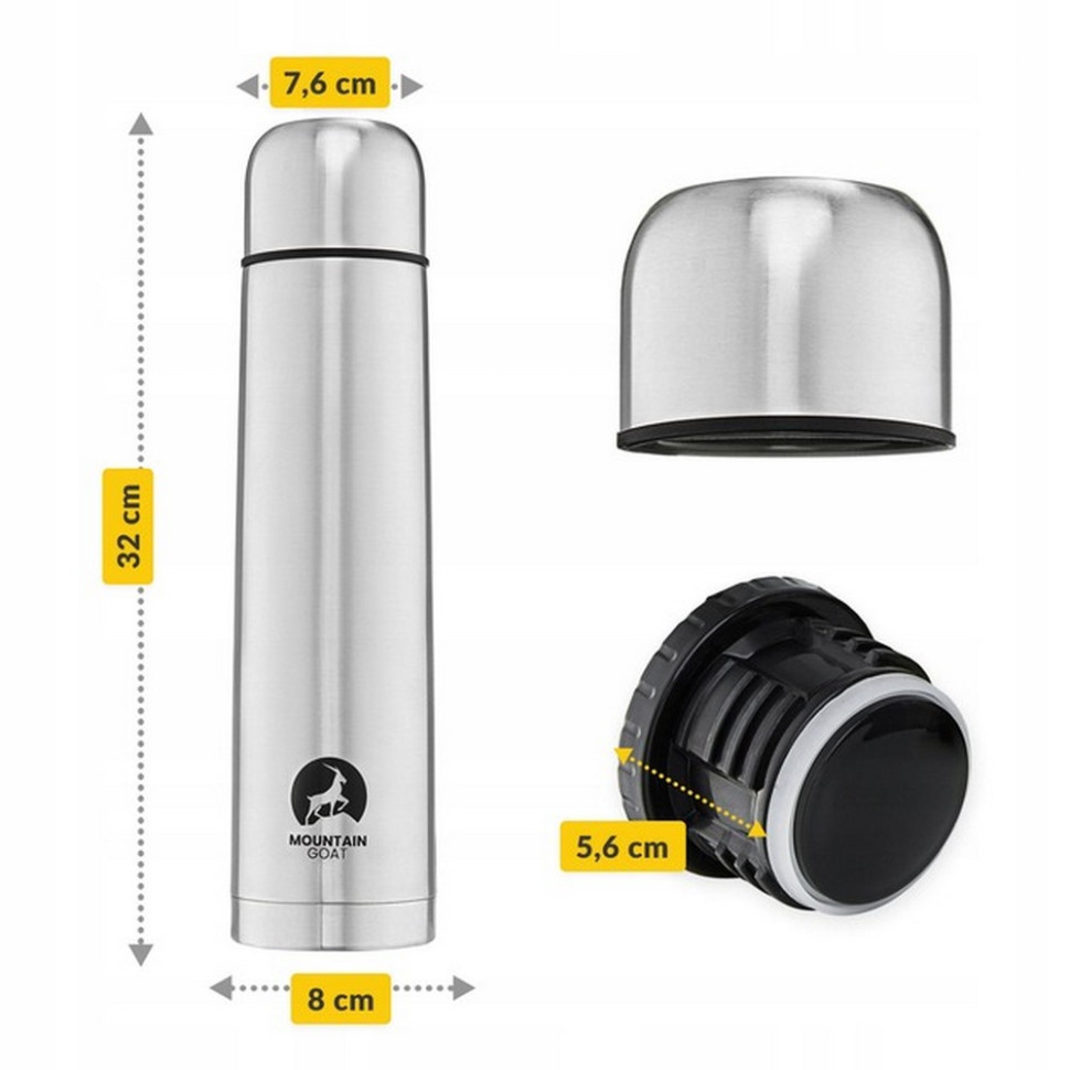 Термос туристический Mountain Goat P-5907739315755 Silver 1 л