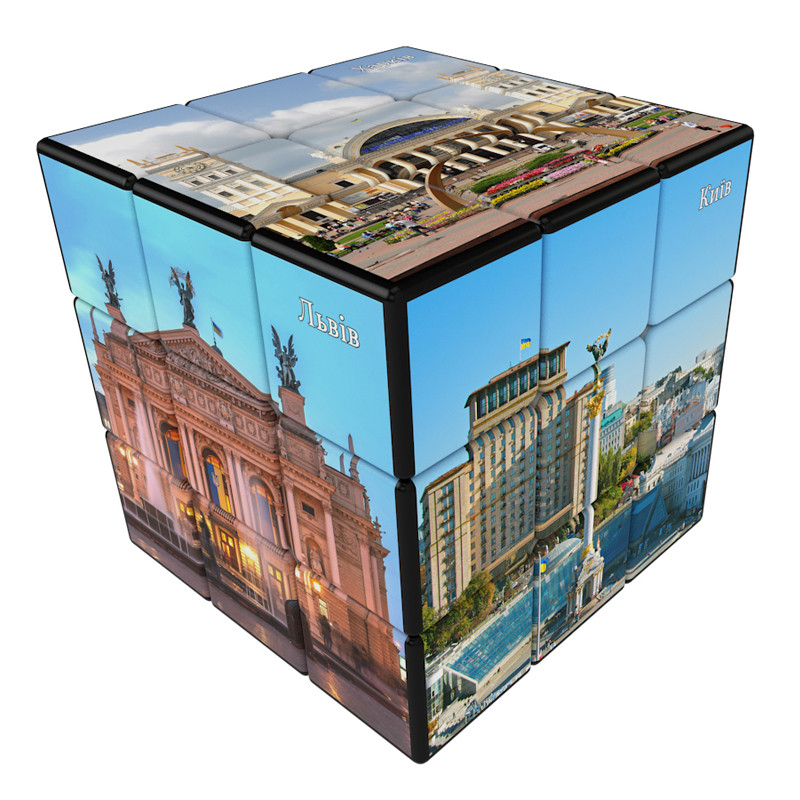 V-CUBE 3х3 Ukraine | Брендовий кубик 3х3 Міста України 00.0385