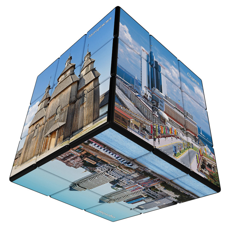 V-CUBE 3х3 Ukraine | Брендовий кубик 3х3 Міста України 00.0385