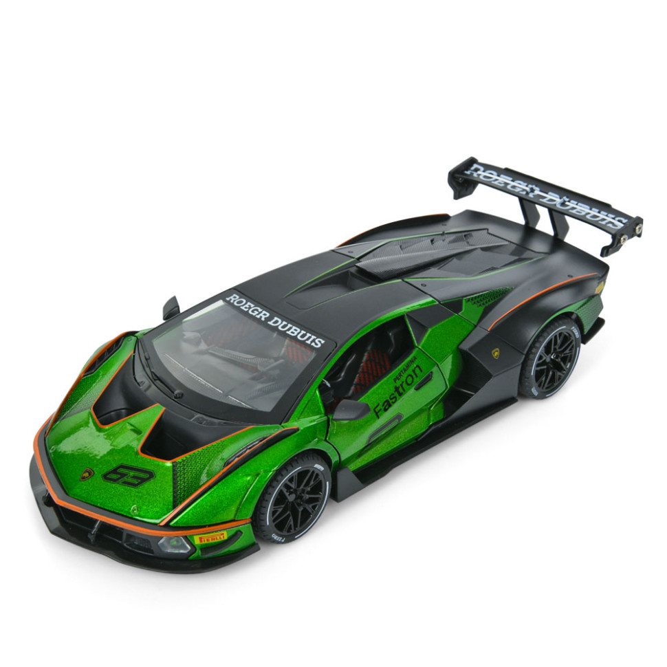 Дитяча інерційна машинка Автосвіт AP-2036(Green) двері відчиняються, світло та звук, 1:24, 23 см