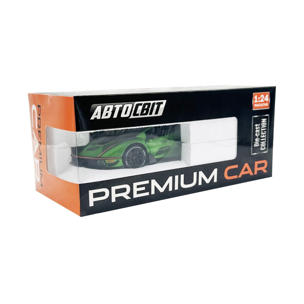 Дитяча інерційна машинка Автосвіт AP-2036(Green) двері відчиняються, світло та звук, 1:24, 23 см