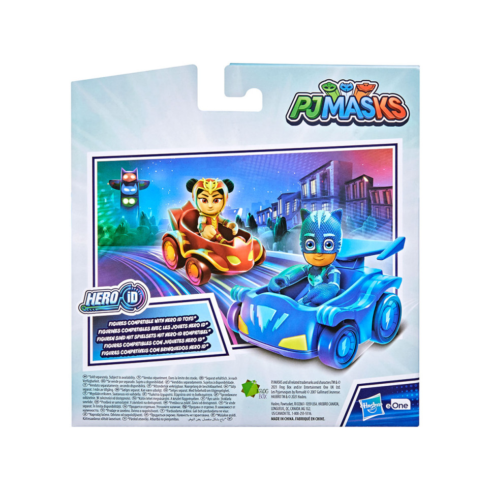 Игровой набор Кэтбой против Ан Ю PJ MASKS F2843, 2 фигурки, 2 машинки