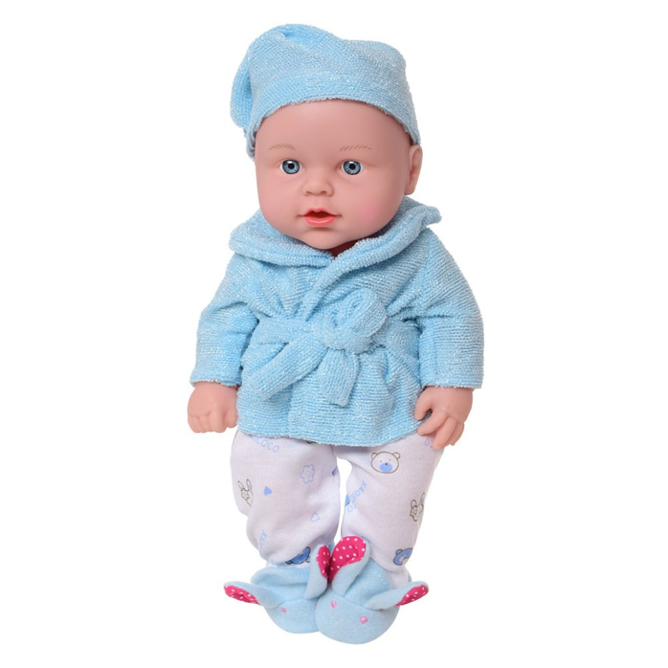 Дитячий ігровий Пупс в піжамі Limo Toy 252-A(Blue) 36 см, звук, блакитний