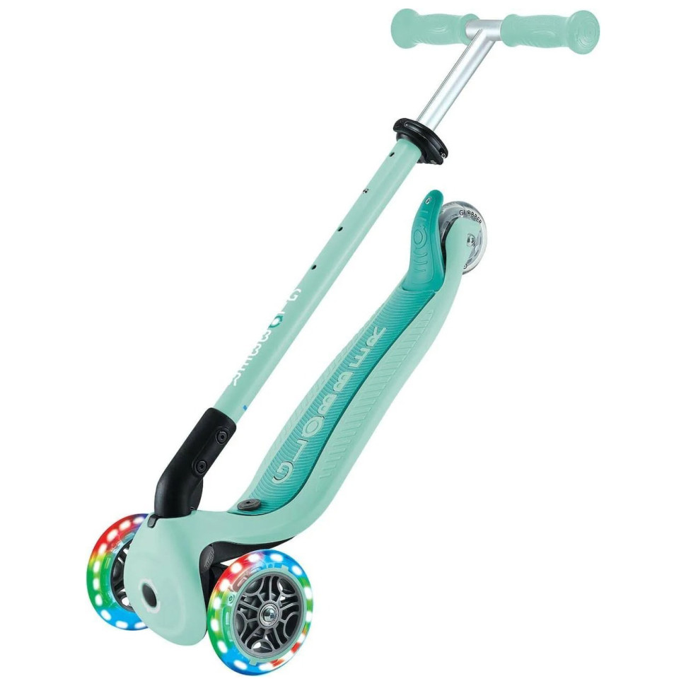 Дитячий самокат 3-х колесный GO UP ACTIVE GLOBBER 744-206 колеса світяться, темно-м'ятний, до 20/50кг
