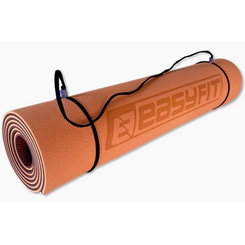 Килимок для йоги та фітнесу двошаровий EasyFit EF-1924s-PHBN
