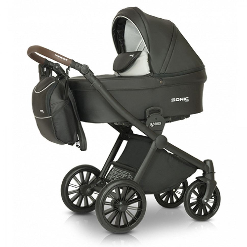 Универсальная коляска 3 в 1 Sonic Soft 02 Verdi 9023-VSS-02 черный