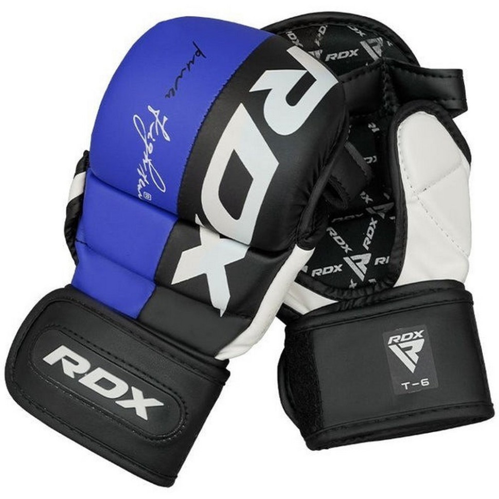 Перчатки для ММА T6 Plus Rex RDX Inc Limited GGR-T6U-M+ Blue, M (капа в комплекте)