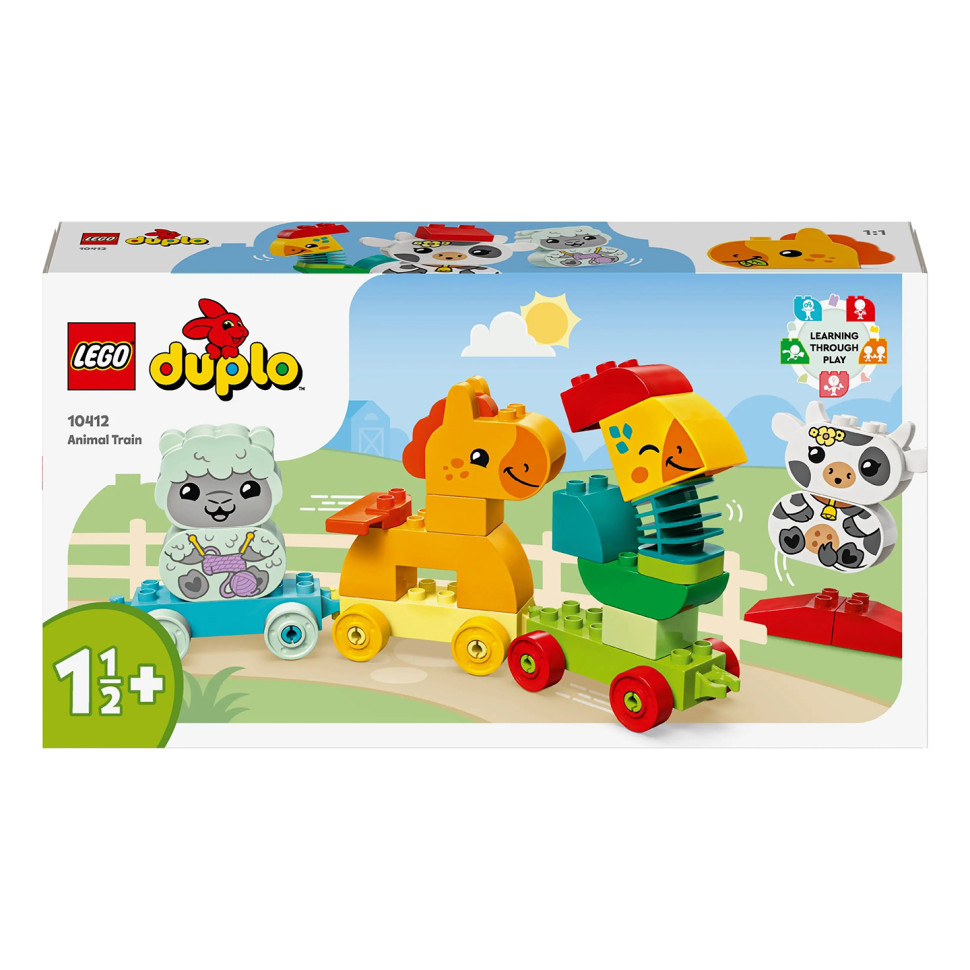Конструктор Поезд животных LEGO 10412, 19 деталей