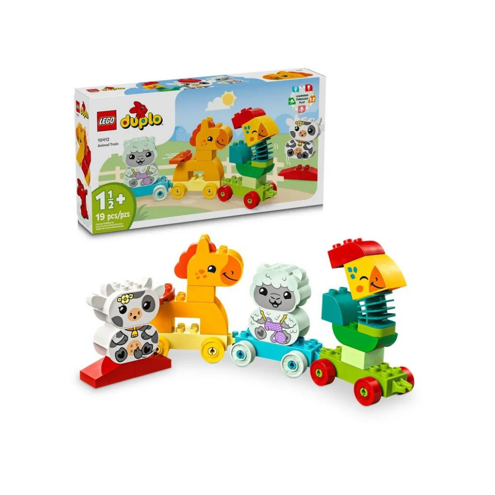 Конструктор Поезд животных LEGO 10412, 19 деталей
