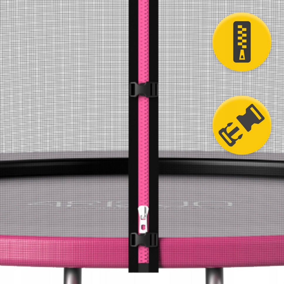Батут з внутрішньою сіткою Classic 4FIZJO P-5907739314567 Black/Pink 10FT 312 см