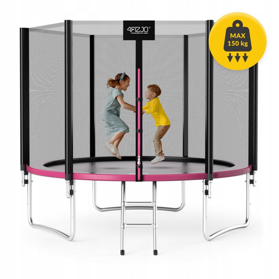 Батут з внутрішньою сіткою Classic 4FIZJO P-5907739314567 Black/Pink 10FT 312 см
