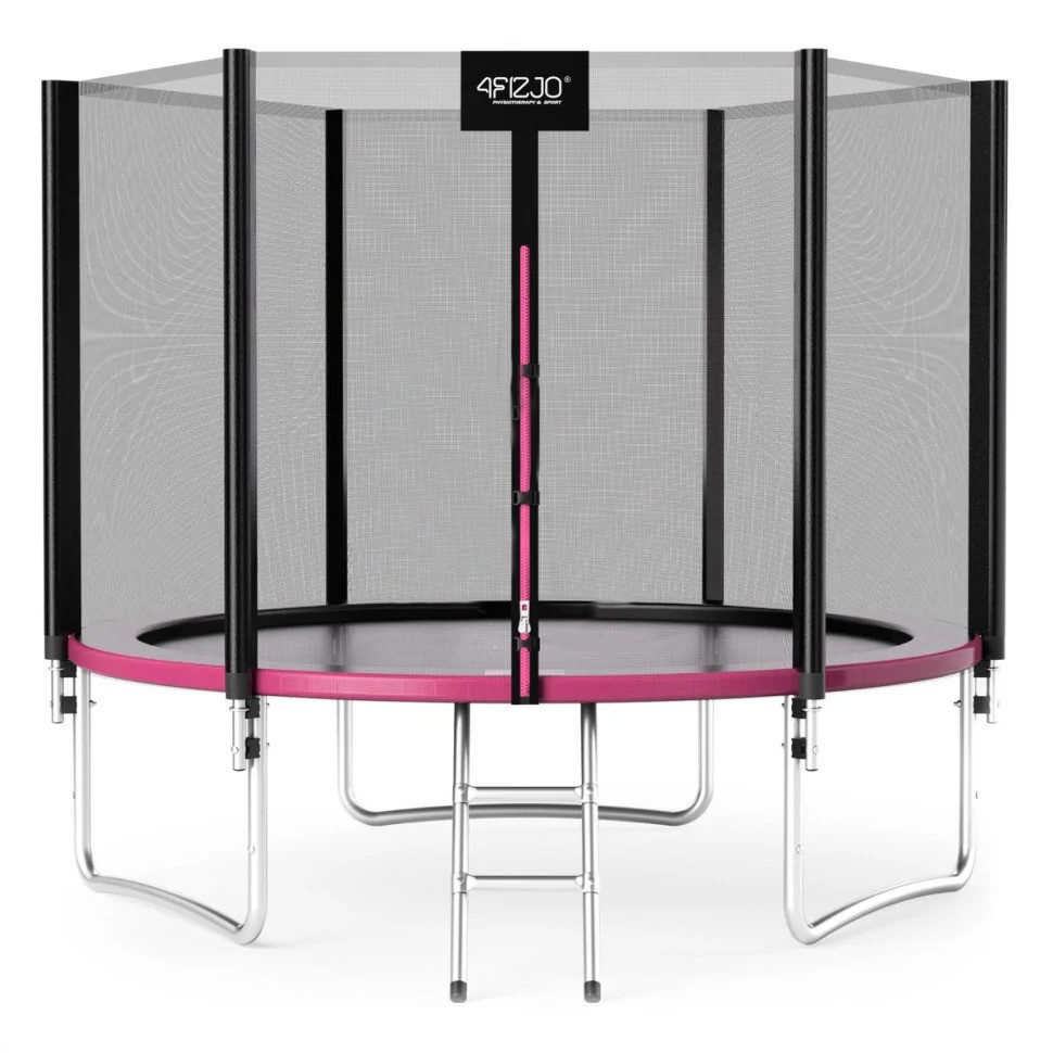 Батут с внутренней сеткой Classic 4FIZJO P-5907739314567 Black/Pink 10FT 312 см